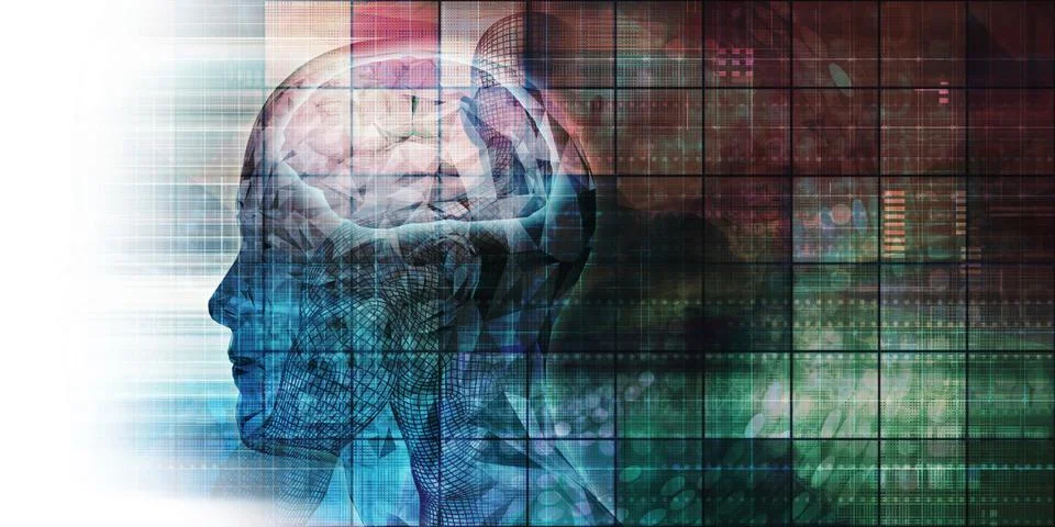 Mind Brain Code Stock Illustration