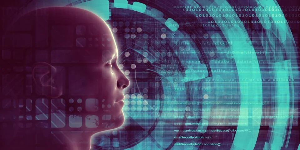 Mind Brain Code Stock Illustration
