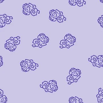 Mind brain human line seamless pattern 库存插图