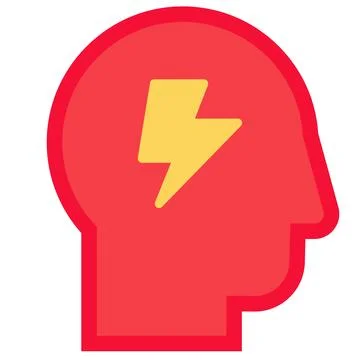 Mind Brain Intelligence Icon Human Light Idea 库存插图