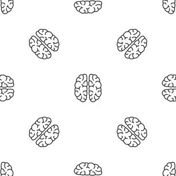 Mind brain pattern seamless Stock Illustration