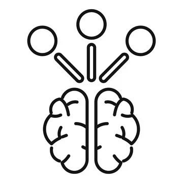 Mind care support icon outline vector. Care work health Stock Illustration