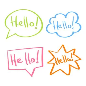 Mind cloud quote set Stock Illustration