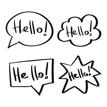 Mind cloud quote set Stock Illustration