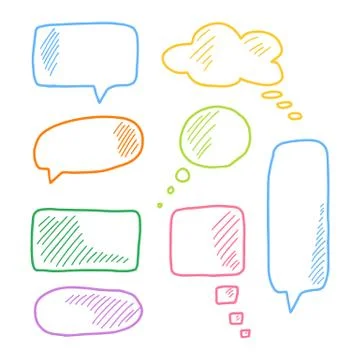 Mind clouds templates set Stock Illustration