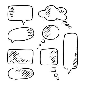 Mind clouds templates set Stock Illustration