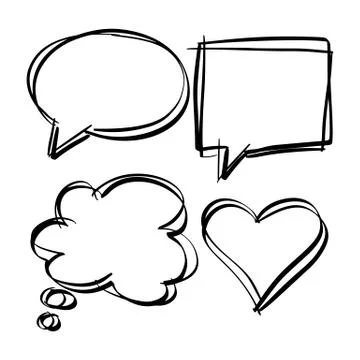 Mind clouds templates set Stock Illustration