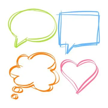 Mind clouds templates set Stock Illustration