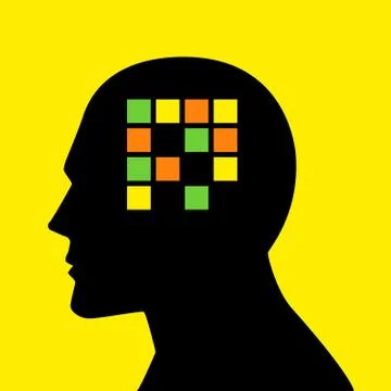 Mind concept graphic for memory loss or amnesia Stock Illustration