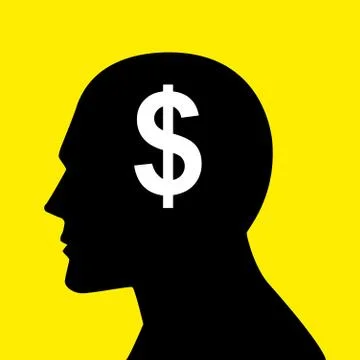 Mind concept graphic for money-oriented Stock Illustration