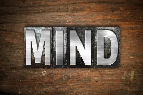 Mind Concept Metal Letterpress Type Illustrazione stock