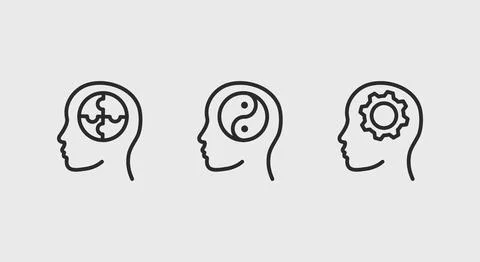 Mind Concepts Icons Stock Illustration