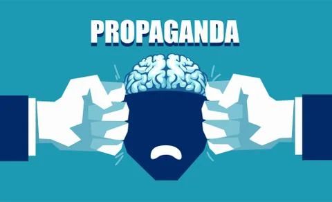 Mind control and propaganda concept. Stock Illustration