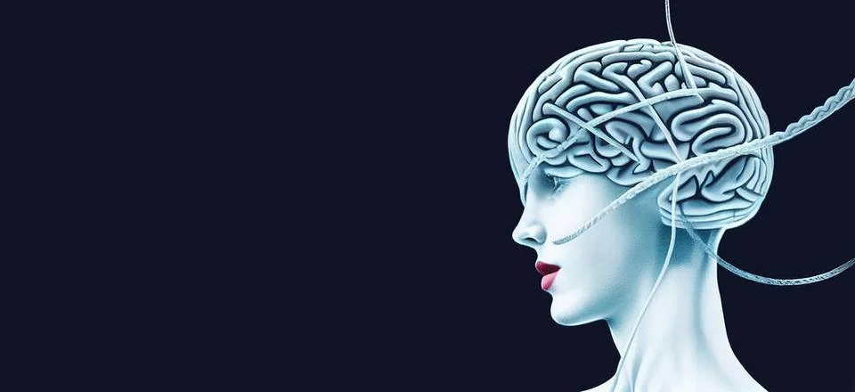 Mind control, brain with strings, manipulation and dictator concept, mass ... Stock Photos