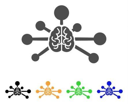 Mind Control Links Vector Icon Stock Illustration