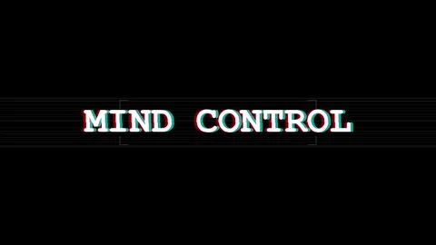 Mind Control text with chromatic aberration glitch effect on black background Stock Footage 346530541