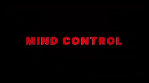 Mind Control text with glitch effect on black background Stock Footage 341175874