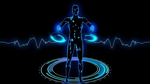 Mind Disc Control Looping Animation Stock Footage 73609179