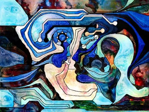 Mind Download Ilustración de archivo