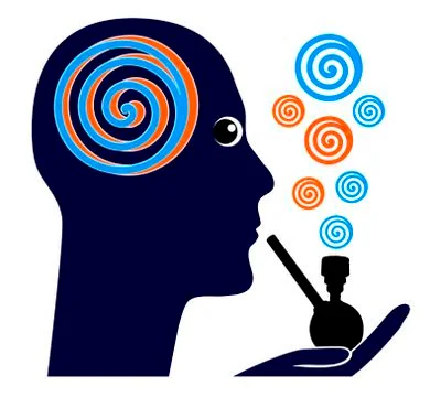 Mind expanding Marijuana Illustrazione stock