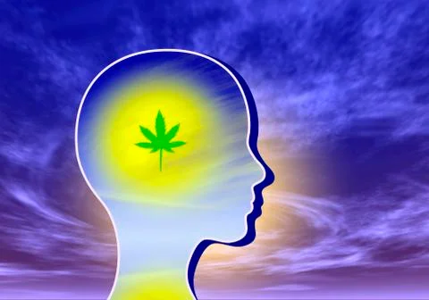 Mind expanding Marijuana Illustrazione stock
