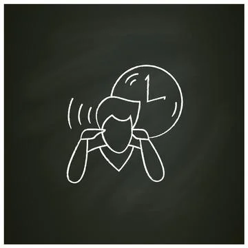 Mind focus chalk icon Stock Illustration