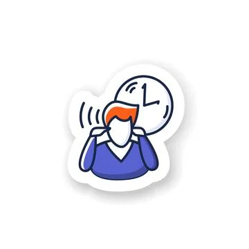 Mind focus sticker Stock Illustration