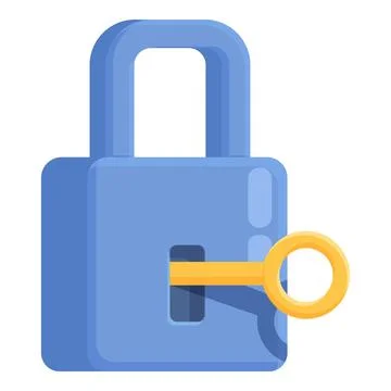 Mind future thinking padlock icon cartoon vector. Goal mindset 스톡 일러스트