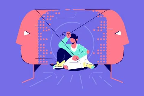 Mind games effect Stock Illustration