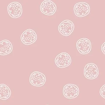 Mind health problem line seamless pattern Stock Illustration