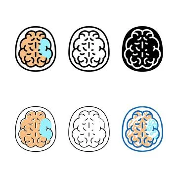 Mind health problem range color icon vector Illustrazione stock