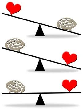 Mind heart balance Illustrazione stock