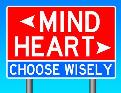 Mind heart choice Stock Illustration