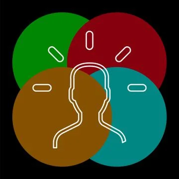 Mind icon. Logo element illustration. Stock Illustration