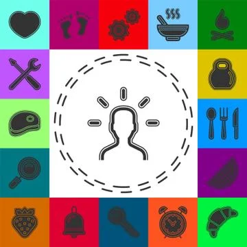 Mind icon. Logo element illustration Stock Illustration