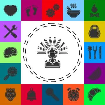 Mind icon. Logo element illustration Stock Illustration