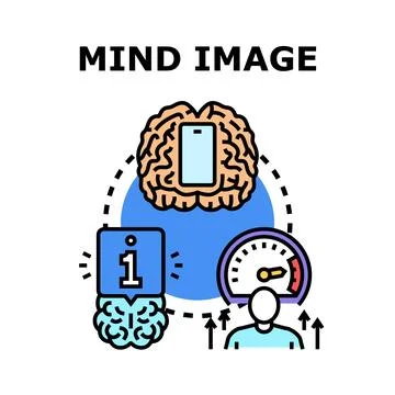 Mind image concept with digital information and performance Stock Illustration
