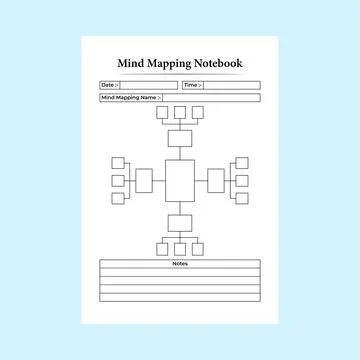 Mind information planner template KDP interior. Daily activity planner and .. Stock Illustration