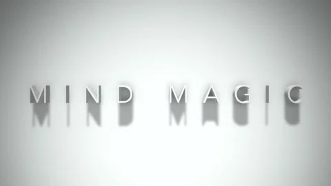 Mind magic 3D title animation with shadows on a white background Stock Footage 297800342
