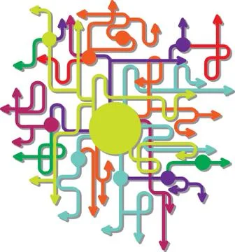 Mind map block diagram  for infographic Ilustración de archivo