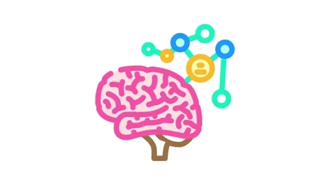 Mind map brainstorm color icon animation Stock Footage 327261923