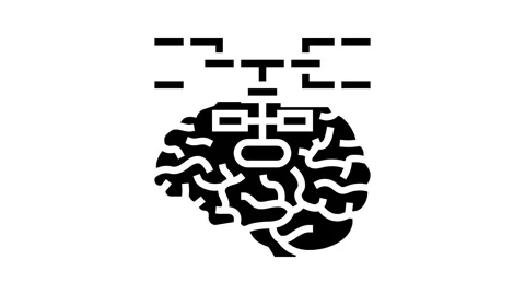 Mind map brainstorm glyph icon animation Stock Footage 326147401