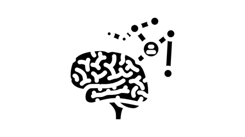Mind map brainstorm glyph icon animation Stock Footage 326738555