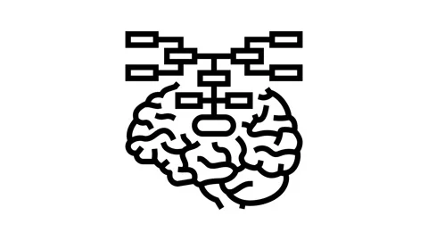 Mind map brainstorm line icon animation Stock Footage 326127400