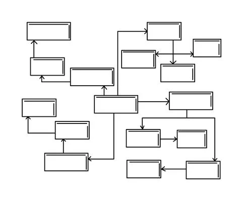 Mind map concept. Isolated vector illustration. Brainstorming process. Stock Illustration