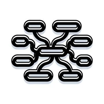 Mind map diagram connecting multiple ideas organization 스톡 일러스트