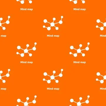 Mind map pattern orange Stock Illustration