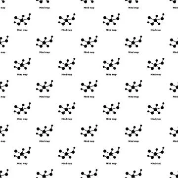 Mind map pattern seamless Stock Illustration