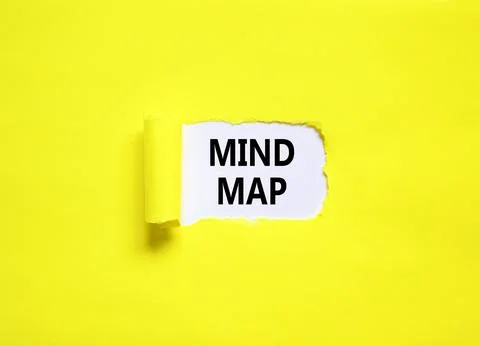 Mind map symbol. Concept words Mind map on beautiful white paper on a beaut.. Stock Photos