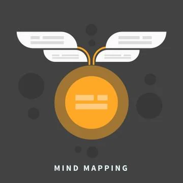 Mind map template with place for your content Stock Illustration